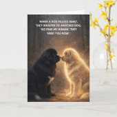 Wanneer een hond overlijdt kaart (Gele Bloem)