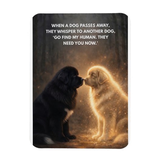 Wanneer een hond overlijdt magneet (Verticaal)