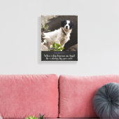 Wanneer een Hond wordt en Angel Mannelijke Hond Canvas Afdruk (Insitu (Woonkamer))