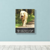 Wanneer een hond wordt en Angel Vrouw Canvas Afdruk (Insitu (Houten vloer))