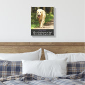 Wanneer een hond wordt en Angel Vrouw Canvas Afdruk (Insitu (Slaapkamer))