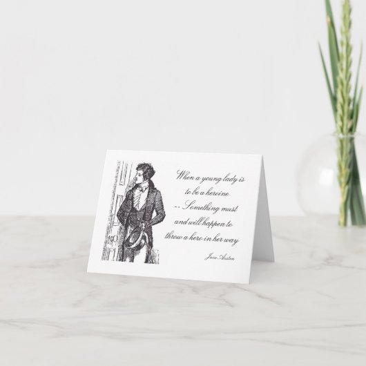 Wanneer een Jonge Dame een Wenskaart van de Heldin Kaart (Voorkant)