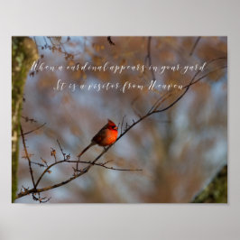 Wanneer een kardinaal verschijnt, foto poster