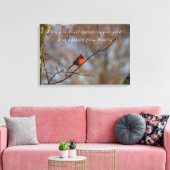 Wanneer een kardinaal verschijnt op uw foto van de canvas afdruk (Insitu (Woonkamer))