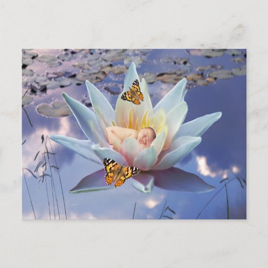 Wanneer een kleine baby naar bed gaat briefkaart (Voorkant)