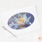 Wanneer een kleine baby naar bed gaat ovale sticker (Envelop)