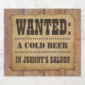 WANNEER: Een koud bier met jouw naam erop Bier Etiket (Enkel label)