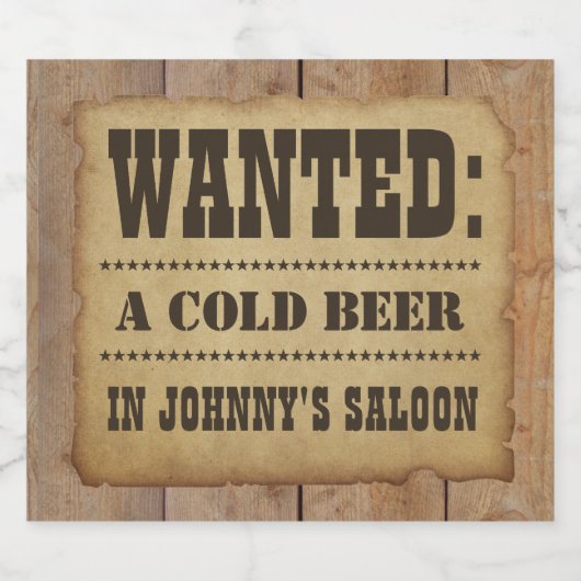 WANNEER: Een koud bier met jouw naam erop Bier Etiket (Enkel label)