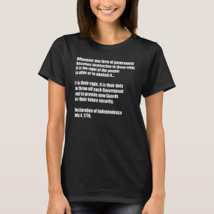 Wanneer een vorm van bestuur destructief wordt t-shirt