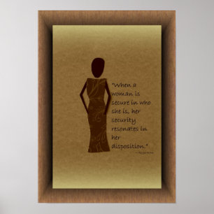 Wanneer een vrouw veilig Poster is