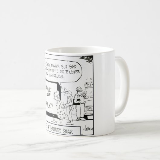 " Wanneer Engelse leraren de mok van de Grammer hu (Voorkant rechts)