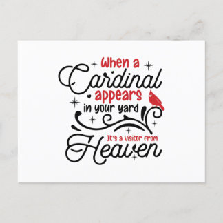 Wanneer er een kardinaal in je baard verschijnt briefkaart