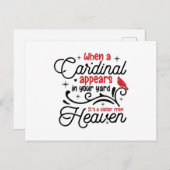 Wanneer er een kardinaal in je baard verschijnt briefkaart (Voorkant / Achterkant)