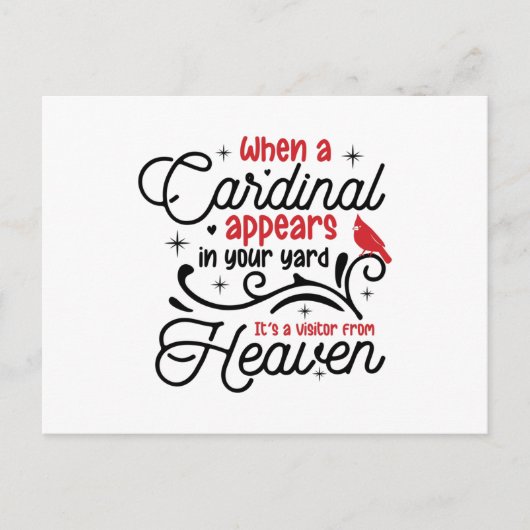 Wanneer er een kardinaal in je baard verschijnt briefkaart (Voorkant)