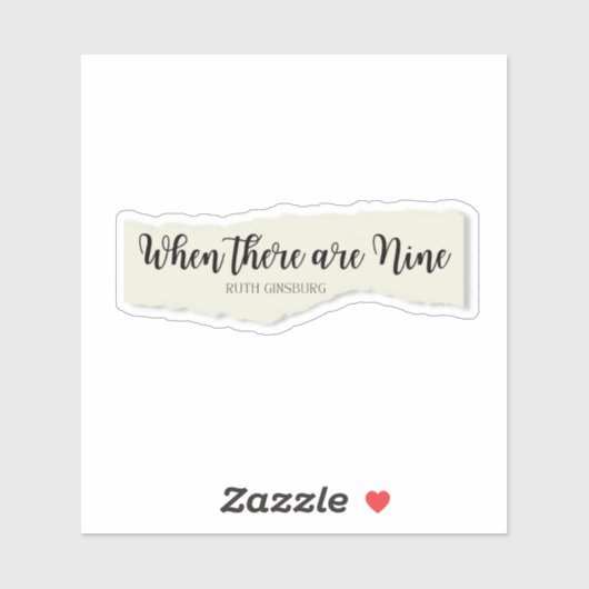 Wanneer er een Nine Quote is op papier met rippels Sticker (Vel)