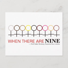 Wanneer er geen rechter is, Ginsburg RBG Quote Briefkaart