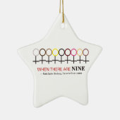 Wanneer er geen rechter is, Ginsburg RBG Quote Keramisch Ornament (Rechts)