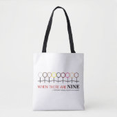 Wanneer er geen rechter is, Ginsburg RBG Quote Tote Bag (Voorkant)