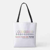 Wanneer er geen rechter is, Ginsburg RBG Quote Tote Bag (Achterkant)