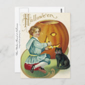 Wanneer er heksen in Halloween Briefkaart (Voorkant / Achterkant)