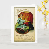 Wanneer er heksen in Halloween Kaart (Gele Bloem)