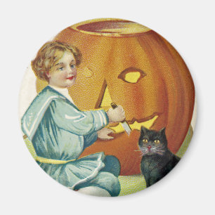 Wanneer er heksen in Halloween Magneet