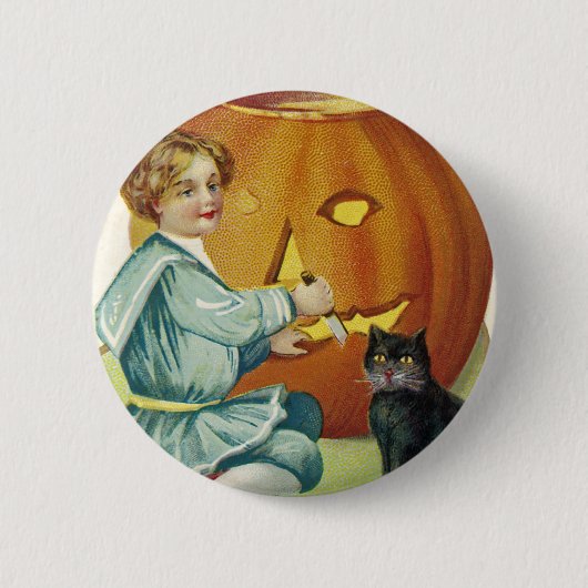 Wanneer er heksen in Halloween Ronde Button 5,7 Cm (Voorkant)