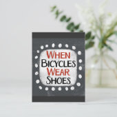Wanneer Fietsen Schoenen Briefkaart Draag (Staand voorkant)