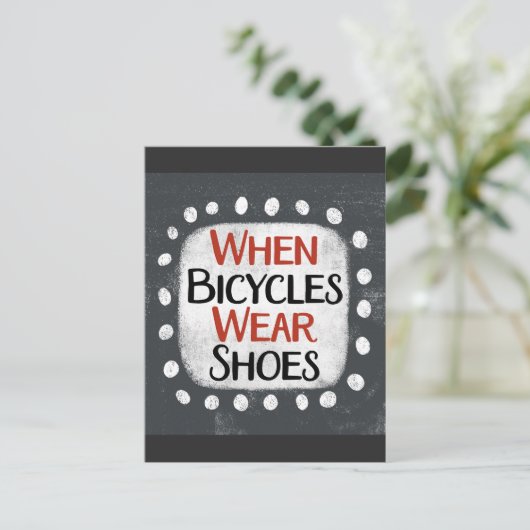 Wanneer Fietsen Schoenen Briefkaart Draag (Staand voorkant)