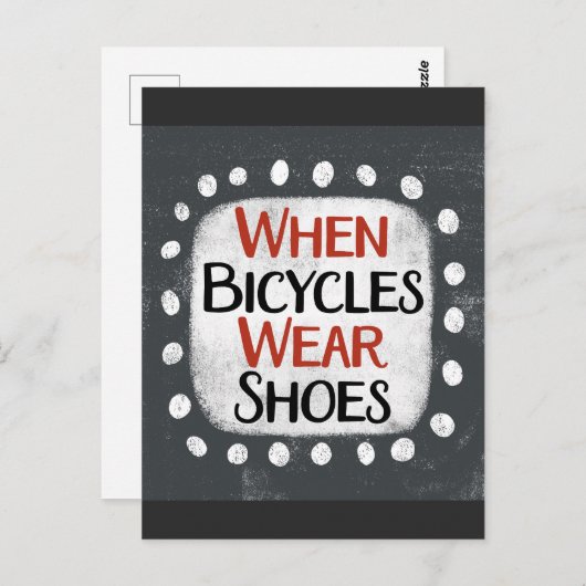 Wanneer Fietsen Schoenen Briefkaart Draag (Voorkant / Achterkant)