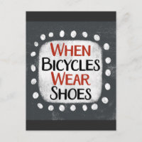 Wanneer Fietsen Schoenen Briefkaart Draag