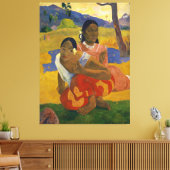 Wanneer ga je trouwen? door Paul Gauguin (1892) Canvas Afdruk (Insitu (Woonkamer))