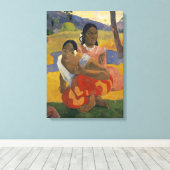 Wanneer ga je trouwen? door Paul Gauguin Canvas Afdruk (Insitu (Houten vloer))