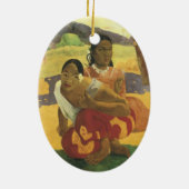 Wanneer ga je trouwen met Paul Gauguin,  kunst? Keramisch Ornament (Achterkant)