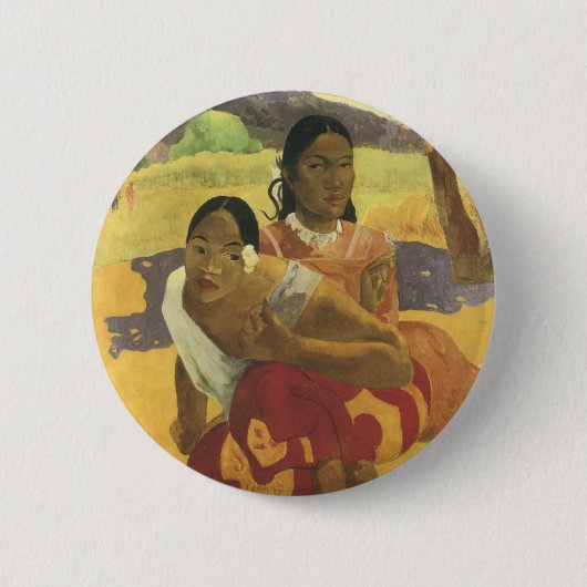 Wanneer ga je trouwen met Paul Gauguin,  kunst? Ronde Button 5,7 Cm (Voorkant)