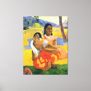 Wanneer ga je trouwen? Paul Gauguin Canvas Afdruk