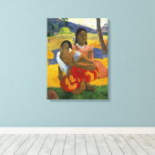 Wanneer ga je trouwen? | Paul Gauguin | Canvas Afdruk (Insitu (Houten vloer))
