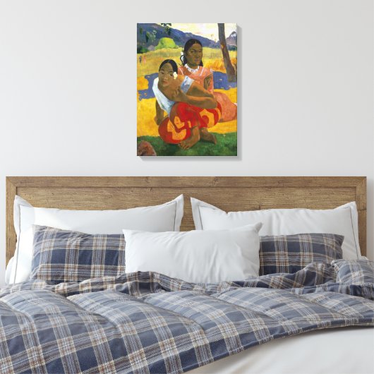 Wanneer ga je trouwen? | Paul Gauguin | Canvas Afdruk (Insitu (Slaapkamer))