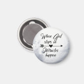 Wanneer God binnen stapt, gebeuren wonderen citaat Magneet (Voorkant / Achterkant)