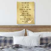 Wanneer God u aan het Citaat van de Rand past Canvas Afdruk (Insitu (Slaapkamer))