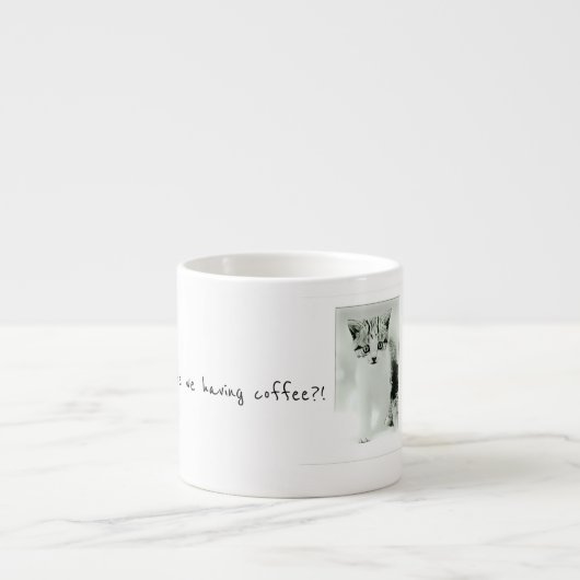 Wanneer hebben we koffie Kitten Espresso Mok (Voorkant)