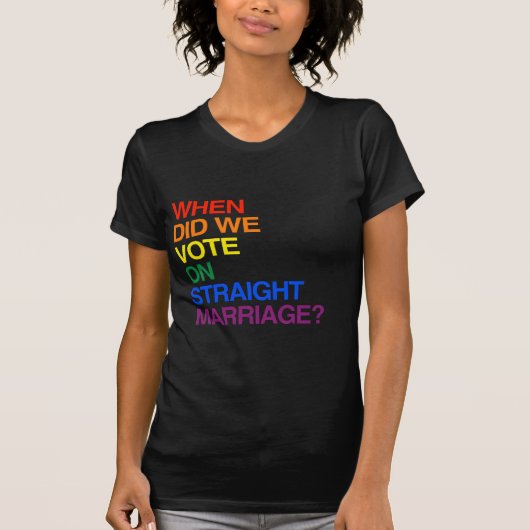 WANNEER HEBBEN WIJ OVER RECHTSTREEKSE MARRIAGE GES T-SHIRT (Voorkant)