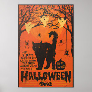 Wanneer heksen gaan rijden en zwarte katten worden poster