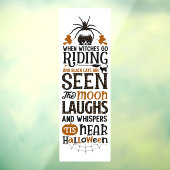Wanneer heksen gaan rijden Halloween Quote Raamsticker (Vel 3)