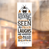 Wanneer heksen gaan rijden Halloween Quote Raamsticker (Vel 2)