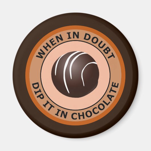 WANNEER HET IN TWIJFEL DIP IN CHOCOLAAT IS MAGNEET (Voorkant)