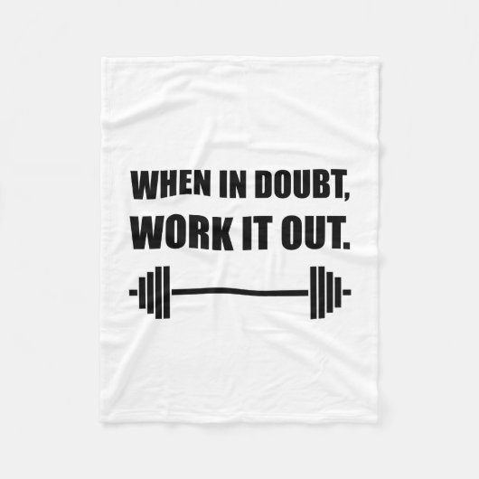 Wanneer het in twijfel getrokken werkt het uit fleece deken (Voorkant)