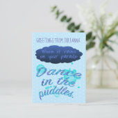 Wanneer het inspiratie opwekt, citaat aanmoediging briefkaart (Staand voorkant)