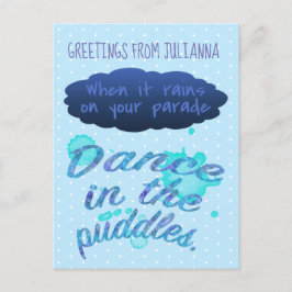 Wanneer het inspiratie opwekt, citaat aanmoediging briefkaart