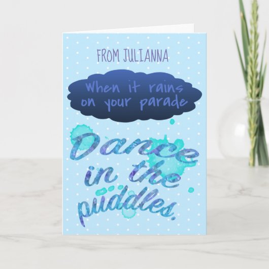 Wanneer het inspiratie opwekt, citaat aanmoediging kaart (Voorkant)